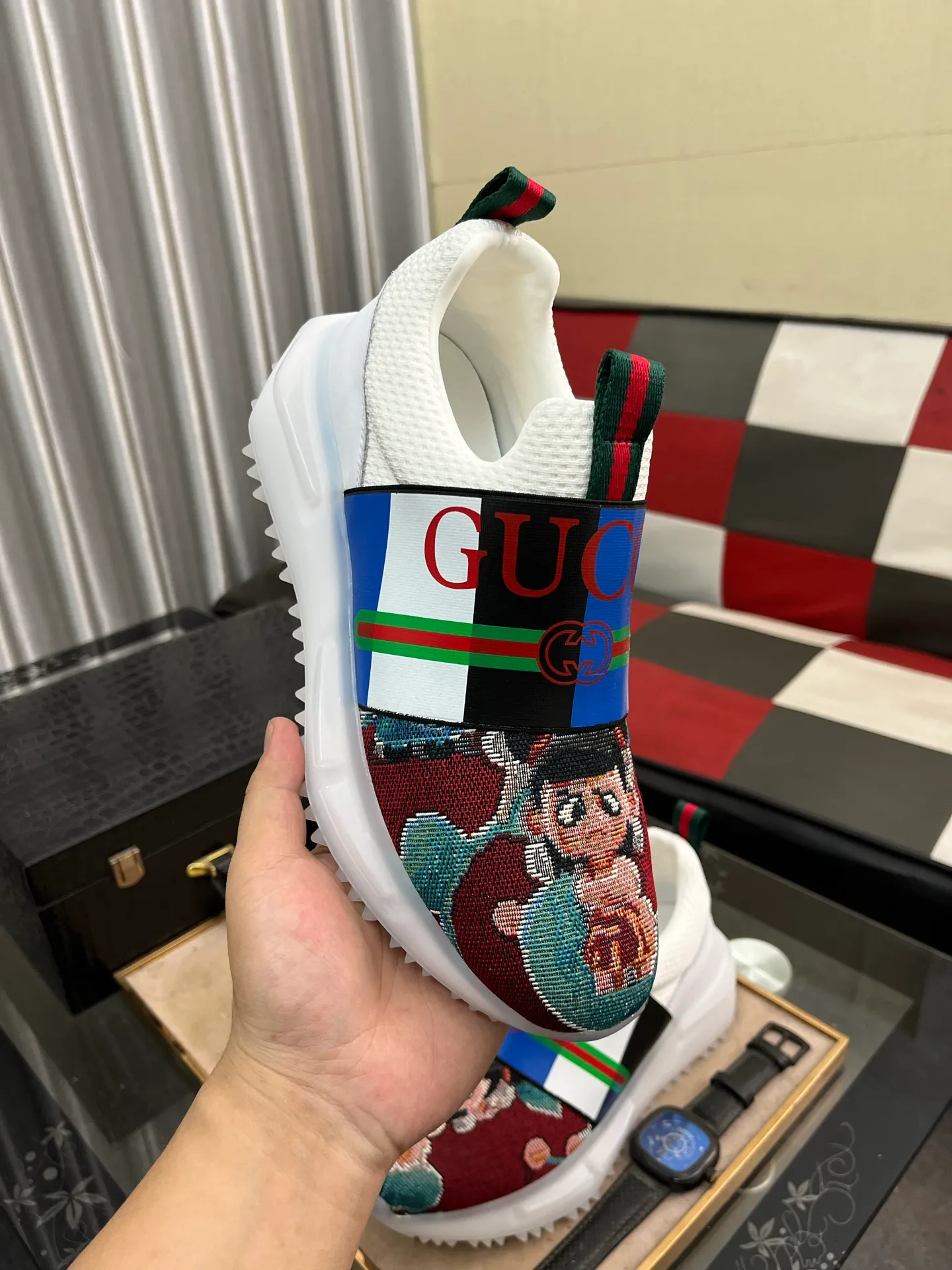 Men's shoes 💰458⌚️⌚️ (GUCCI-Gucci) luxury brand sports and casual shoes, imported original material, sheepskin lining, high-end and comfortable, original outsole is light and wear-resistant! Purely handmade, details determine quality! 38-443️⃣colors available
